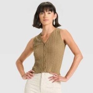 UNIVERSAL THREAD NWT Button-Front Knit Tank Top